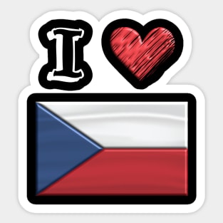 I love Flag from Tschechien Sticker